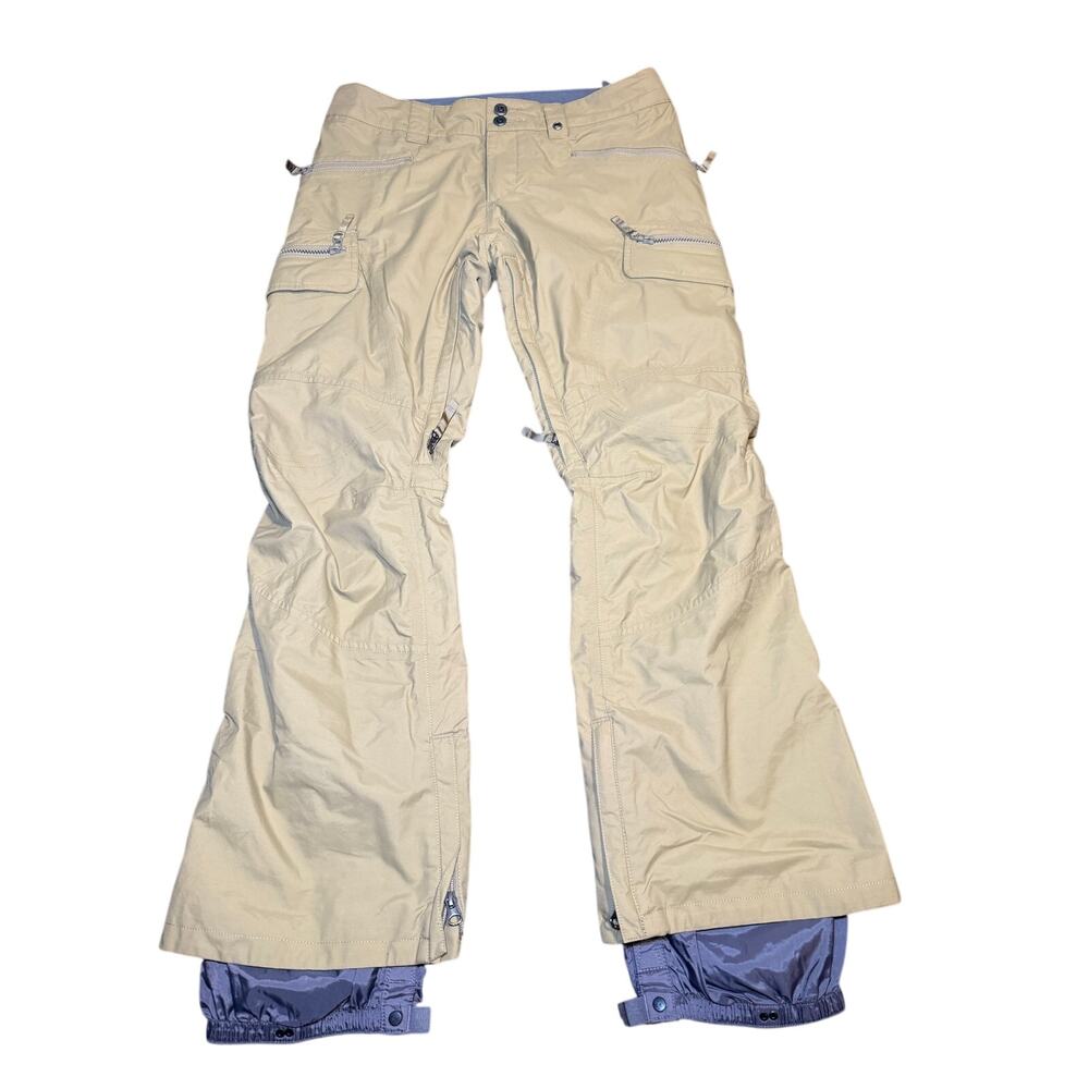 Burton DRYRIDE Women's Snowboard Ski Pants, Tan Cargo Waterproof, Medium